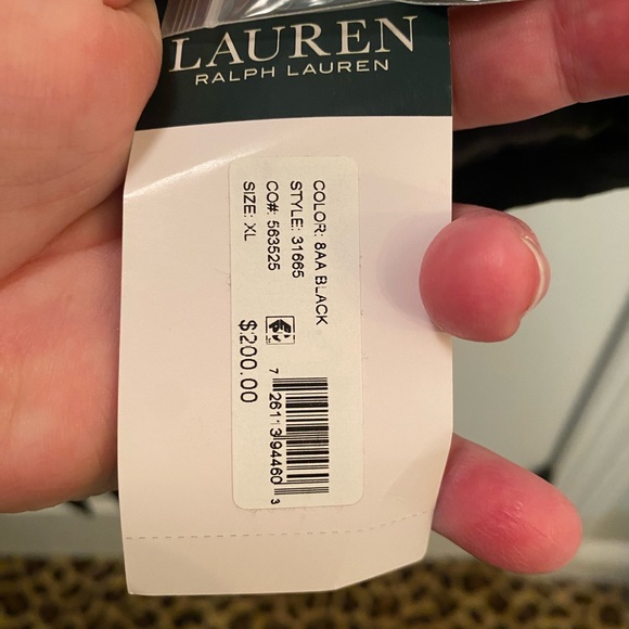 NWT Ralph Lauren short black raincoat w/hood - Picture 4 of 7